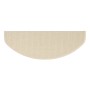Halbrunde, selbstklebende Karat Stufenmatte aus Sisal in Elfenbein, 23,5x65 cm.
