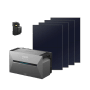 Anker Solix Balkonkraftwerk-Set mit Solarbank, 4 Solarpanels und Smart Meter.