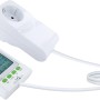 Schwaiger Energiekostenmessgerät mit Display und Zwischenstecker für Stromverbrauchsmessung.