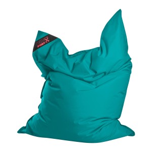 Petrolfarbener Sitting Point Sitzsack Big Foot Scuba mit 380 l Volumen.