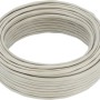 Graues Hama Telefonkabel, 4-adrig, geschirmt, 25 m, aufgerollt.