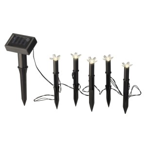 Marelida LED Solar Lichterkette Blumen Beetstecker Gartenstecker Garten Lichtsensor