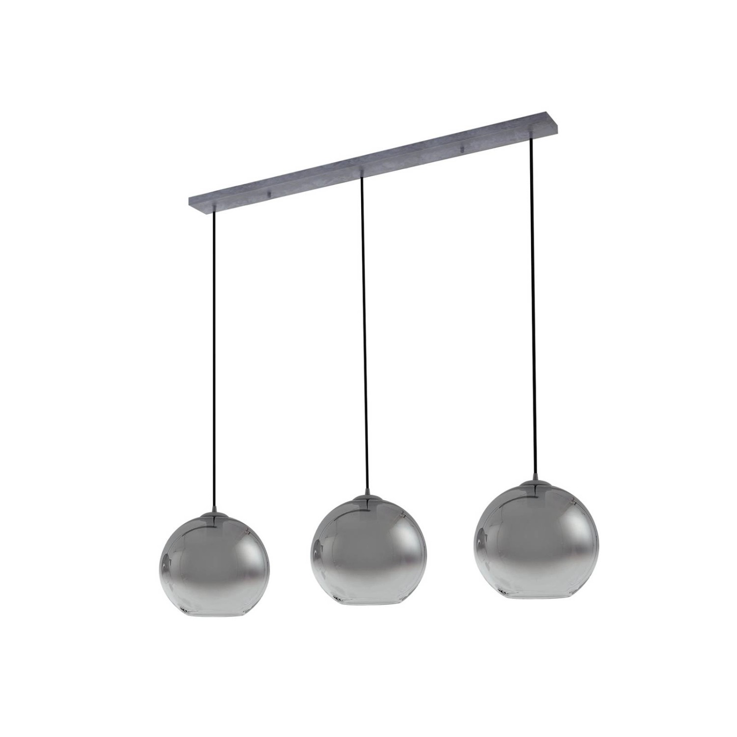 Lucande Pendelleuchte Brillar 10035291 Modern in Alu aus Glas 3-flammig E27 Wohnzimmerleuchte