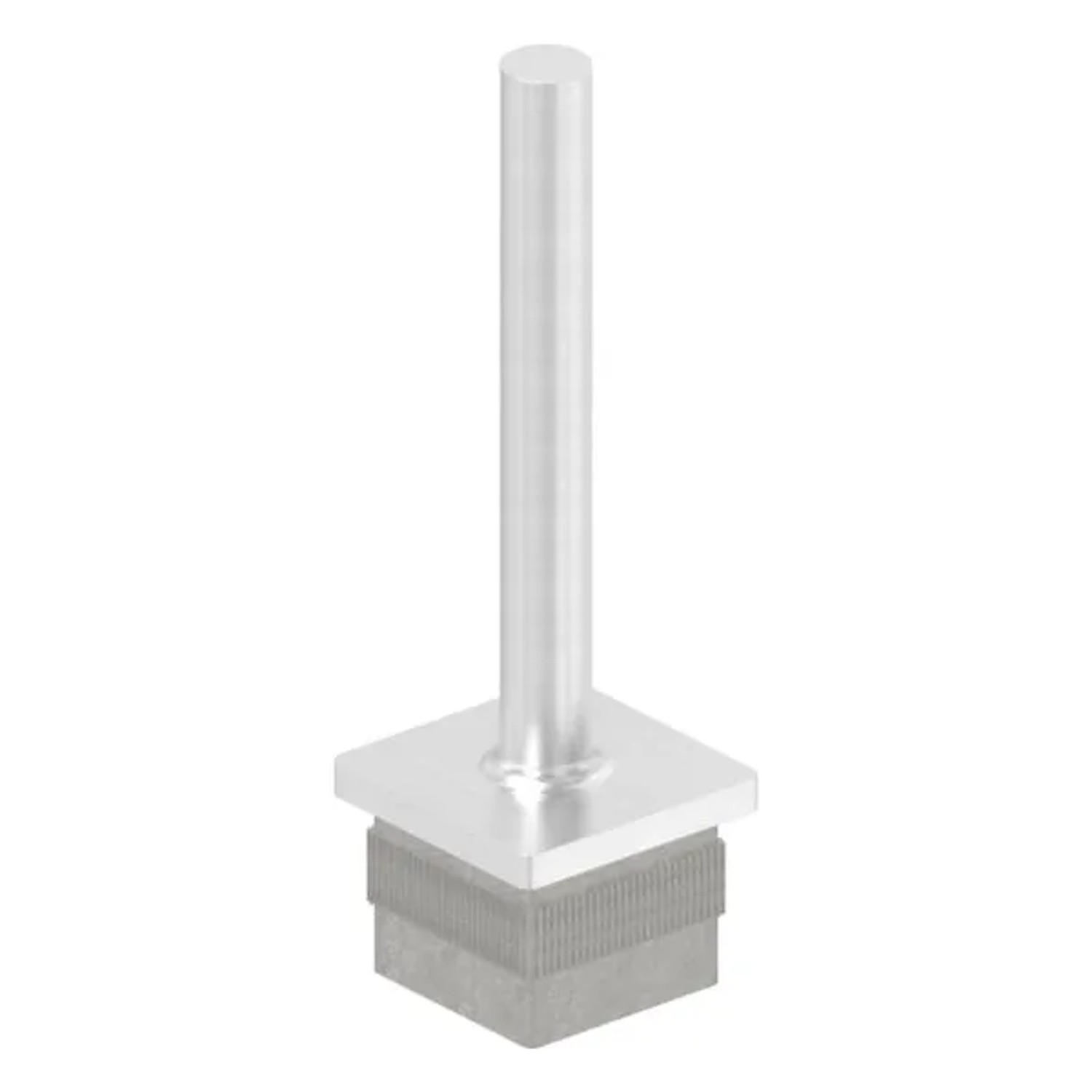 FeNau Einsteckstopfen Mit Stift V2A Für Rohr 40 X 40 X 3 mm H 105 mm Flach