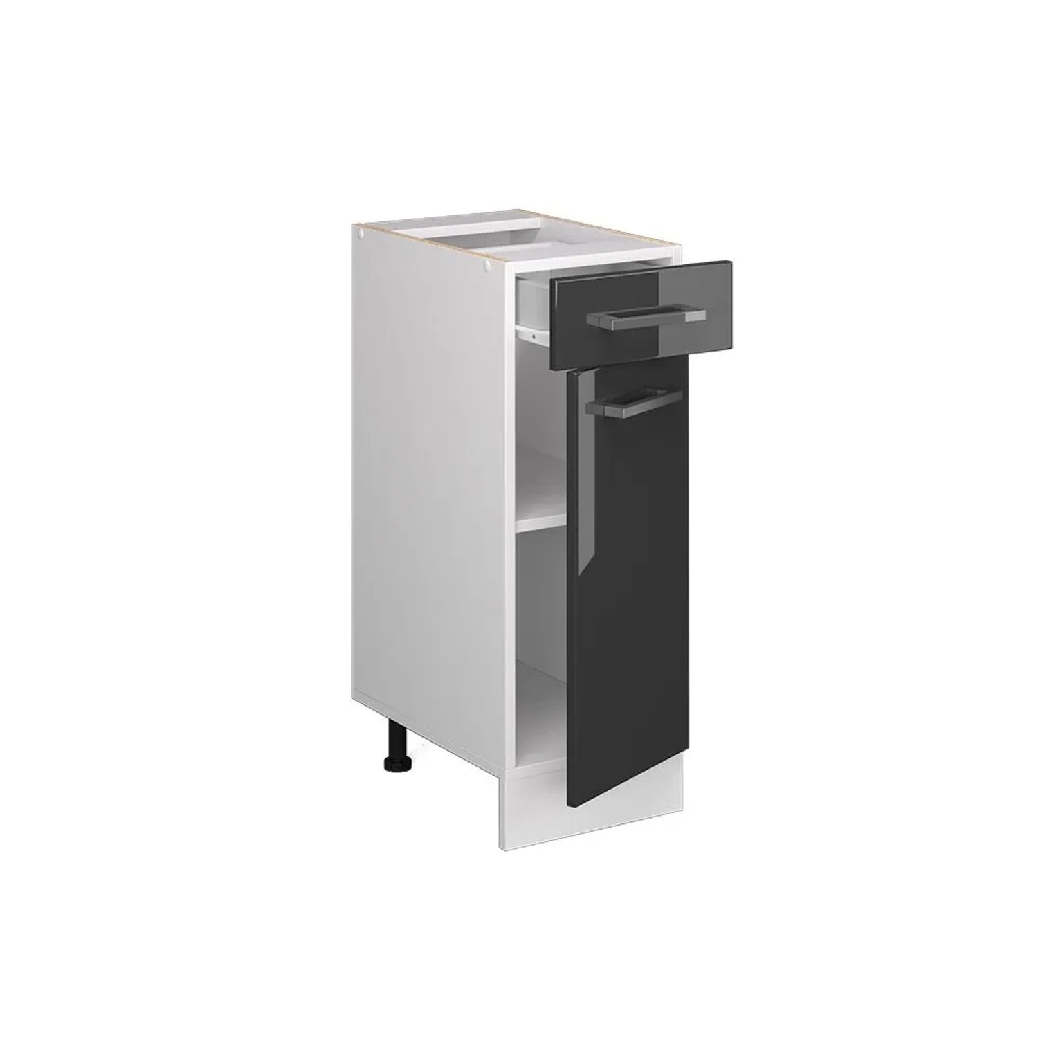 Vicco Küchenunterschrank R-Line Anthrazit Hochglanz Weiß 30 cm AP Anthrazit_4