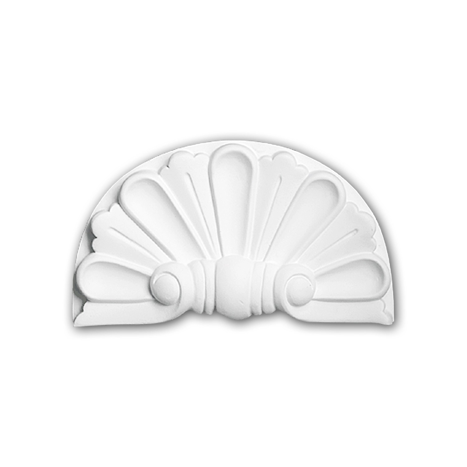 PROFHOME 154006 Zierelement Türumrandung Stuckdekor aus Polyurethan 23,3 cm x 13,3 cm x 2,7 cm Weiß