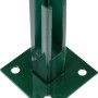 Grüne Bodenplatte 40x40 mm für Zaunpfosten zur Montage, Zubehör für Zaunbau.