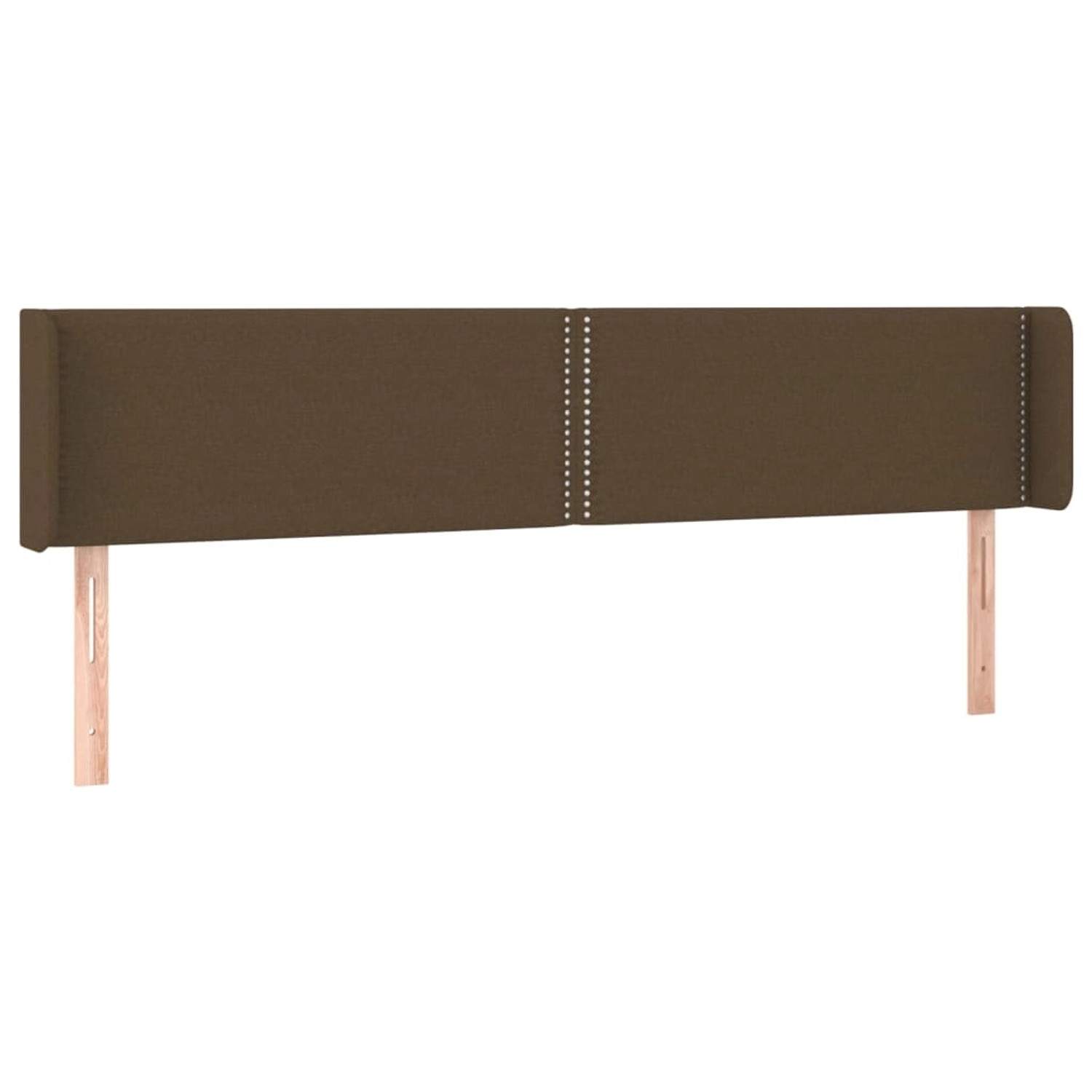 vidaXL LED Kopfteil Dunkelbraun 203x16x78/88 cm Stoff 3123121