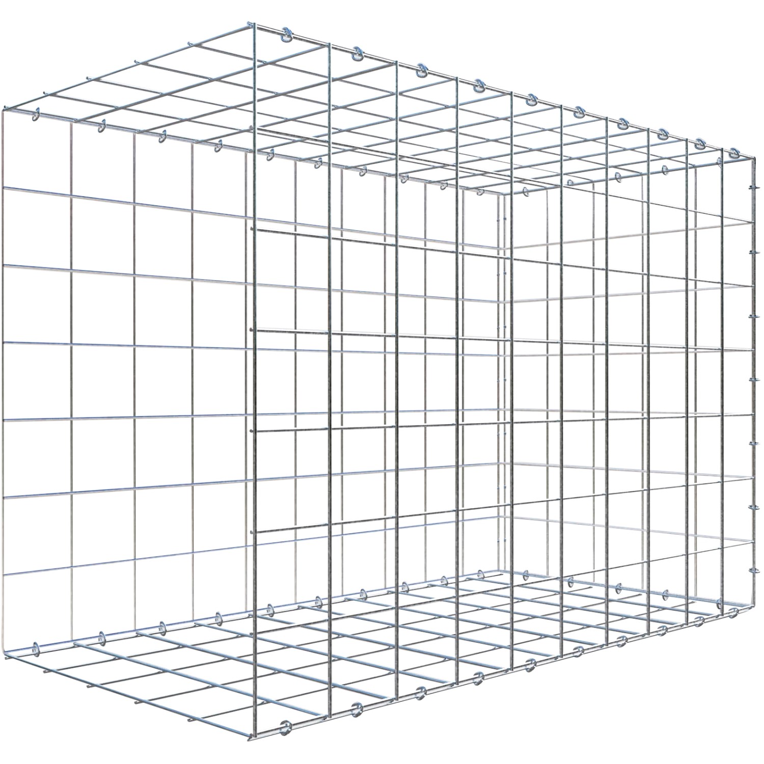 Thumbnail - Gabiona C-Ring-Gabione-Anbaukorb Typ 2 70 x 100 x 50 cm Maschenw 10 x 10 cm