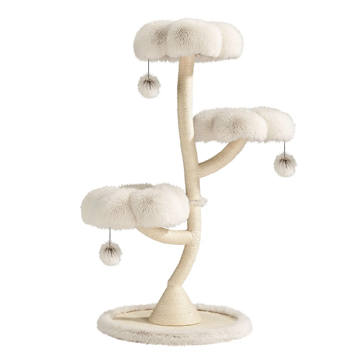 Fudajo Designer Kratzbaum 3 Mulden Katzenkratzbaum Katzenbaum Katzenmöbel Katze