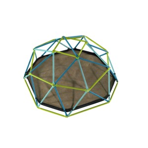 TP Toys Klettergerüst Metal Dome blau-grün mit Sandkasten, 188x188x78cm.