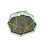 TP Toys Klettergerüst Metal Dome blau-grün mit Sandkasten, 188x188x78cm.