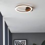 Moderne LED-Deckenleuchte Parrapos-Z von Eglo, 34x30 cm, schwarz-weiß, für smartes Licht.