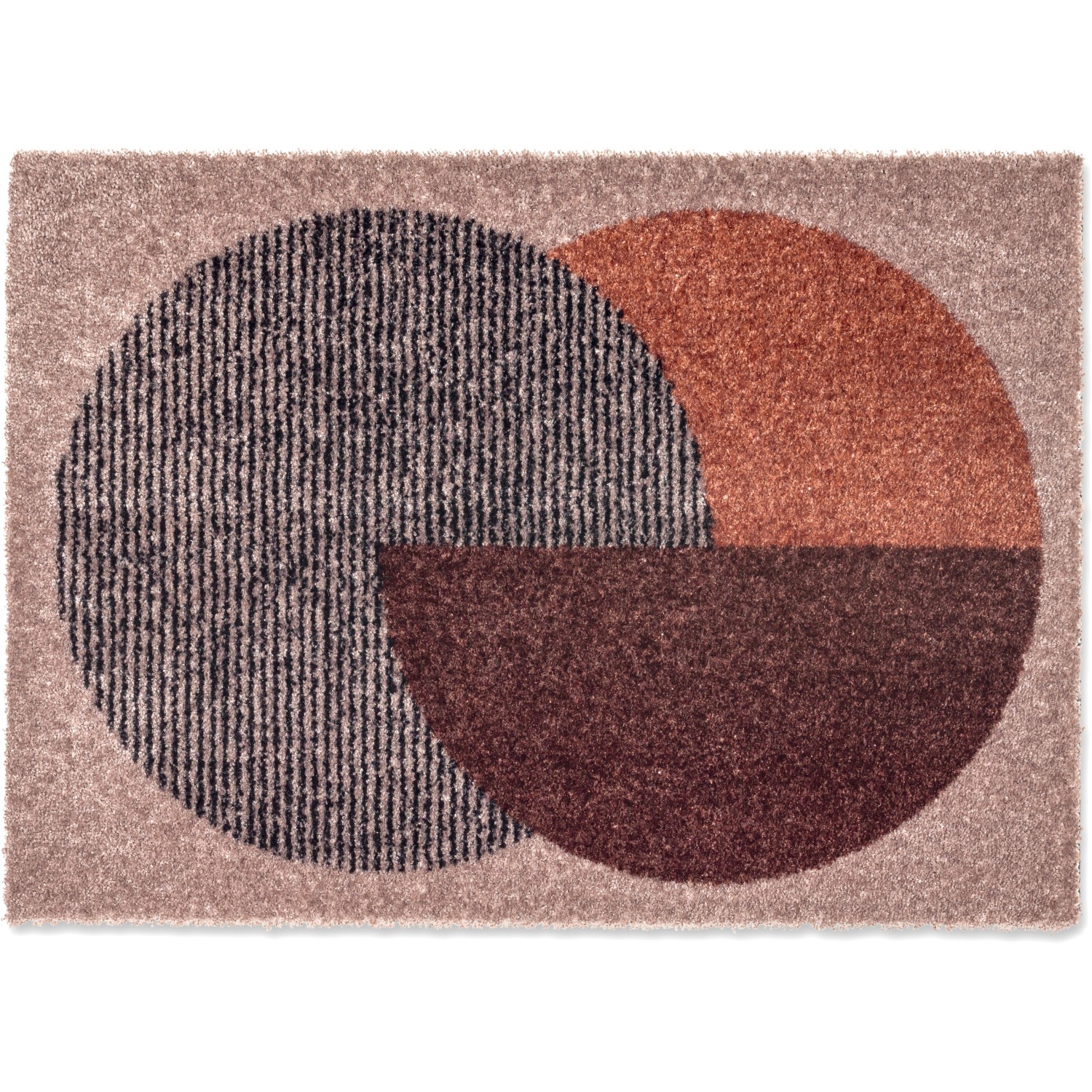 Schöner Wohnen Sauberlaufmatte Manhattan Semi-Circle 67 cm x 100 cm Beige günstig online kaufen