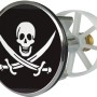 Waschbeckenstöpsel mit Totenkopf-Design, 38mm, Metall. Ventilstopfen für Excenter-Ablaufgarnituren.