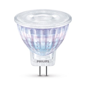 Philips LED GU4 Spot, 2,3 W, warmweiß, für energiesparende Akzentbeleuchtung im Wohnbereich.