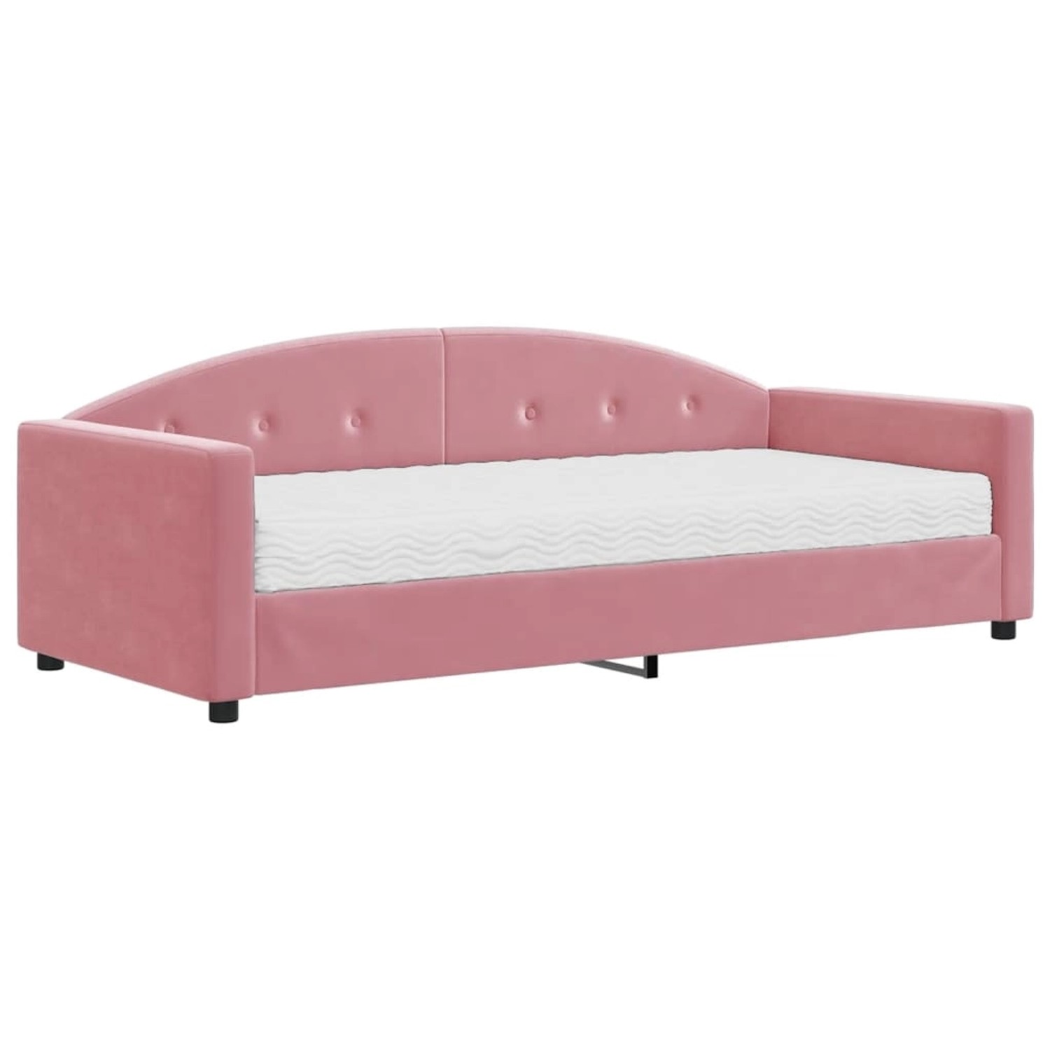 vidaXL Tagesbett mit Matratze Rosa 90x200 cm Samt1847426