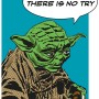 Wandbild Star Wars Yoda (50x70 cm) im Comic-Stil mit dem Zitat: "Do or do not... there is no try".