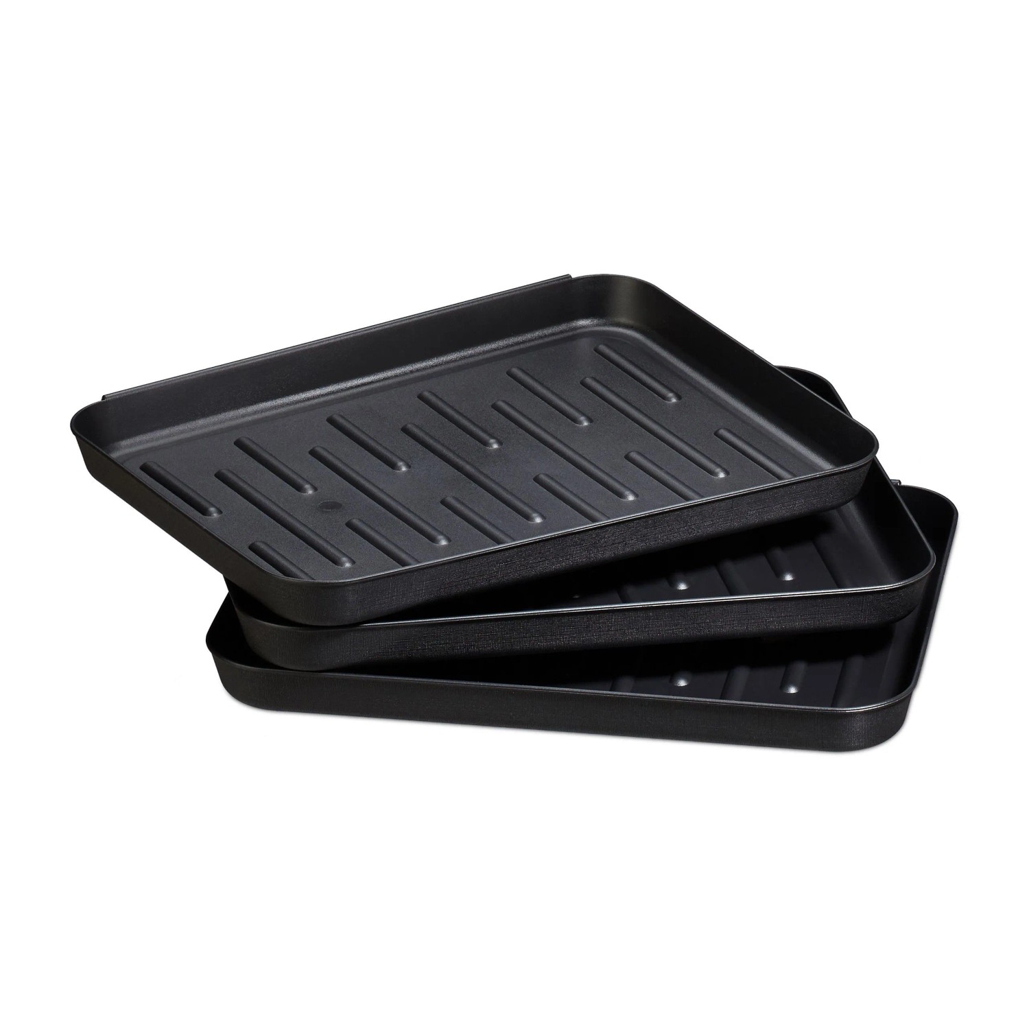 Relaxdays Schuhabtropfschale Kunststoff Schwarz 3er Set 3 X 35 Cm X 27 Cm