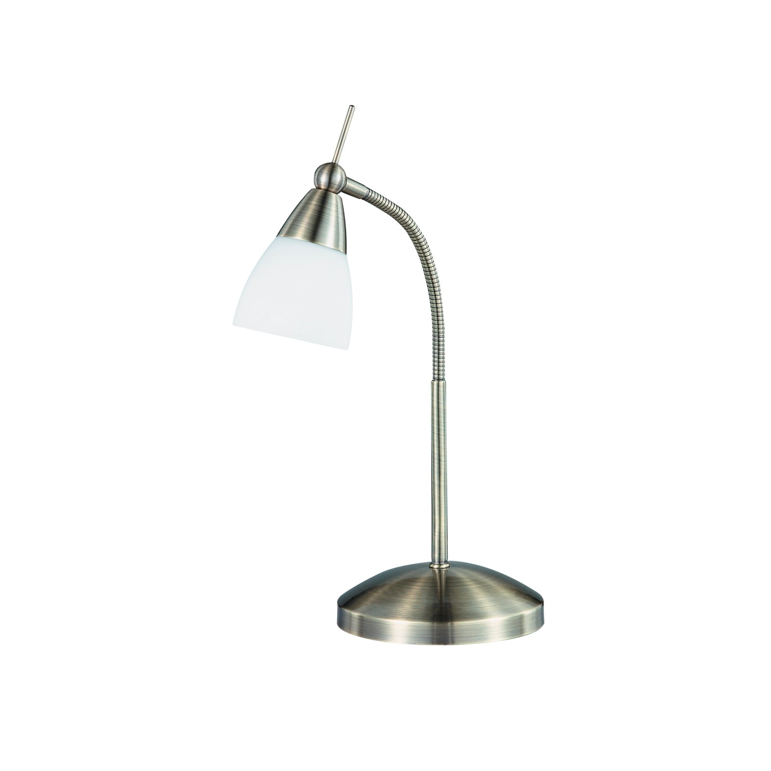 Paul Neuhaus Halogen Tischleuchte Pino Altmessing H: 22 bis 44,5 cm