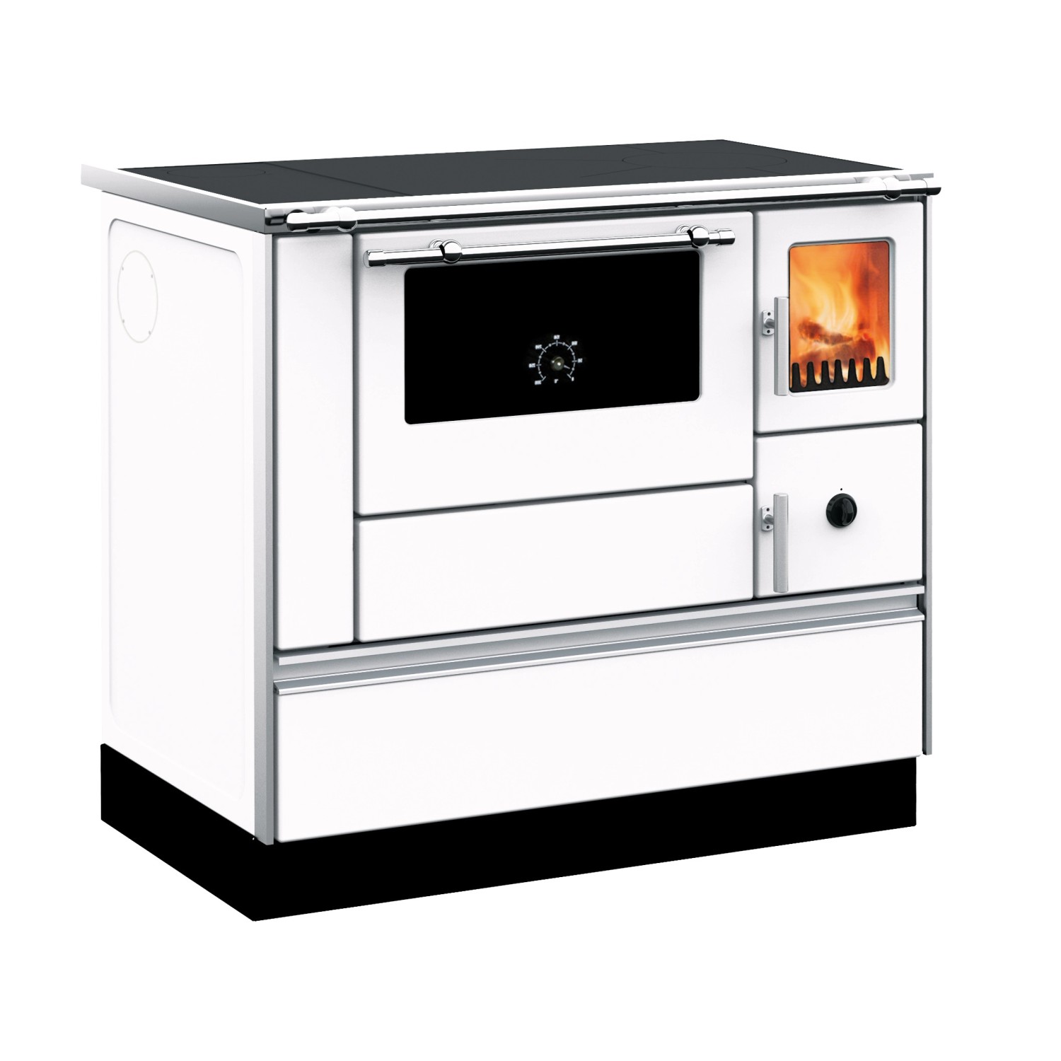 Westminster Küchenherd K76F-90 Stahl Backfach Links Weiß 7,6 kW günstig online kaufen