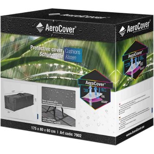 Aerocover Schutzhülle für Gartenmöbelkissen, anthrazit, 60x80x175cm. Atmungsaktive Abdeckung für Kissen und Auflagen.