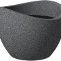 Scheurich Wave Globe Pflanzgefäß, Ø 50 cm, Schwarz-Granit, geschwungene Form.