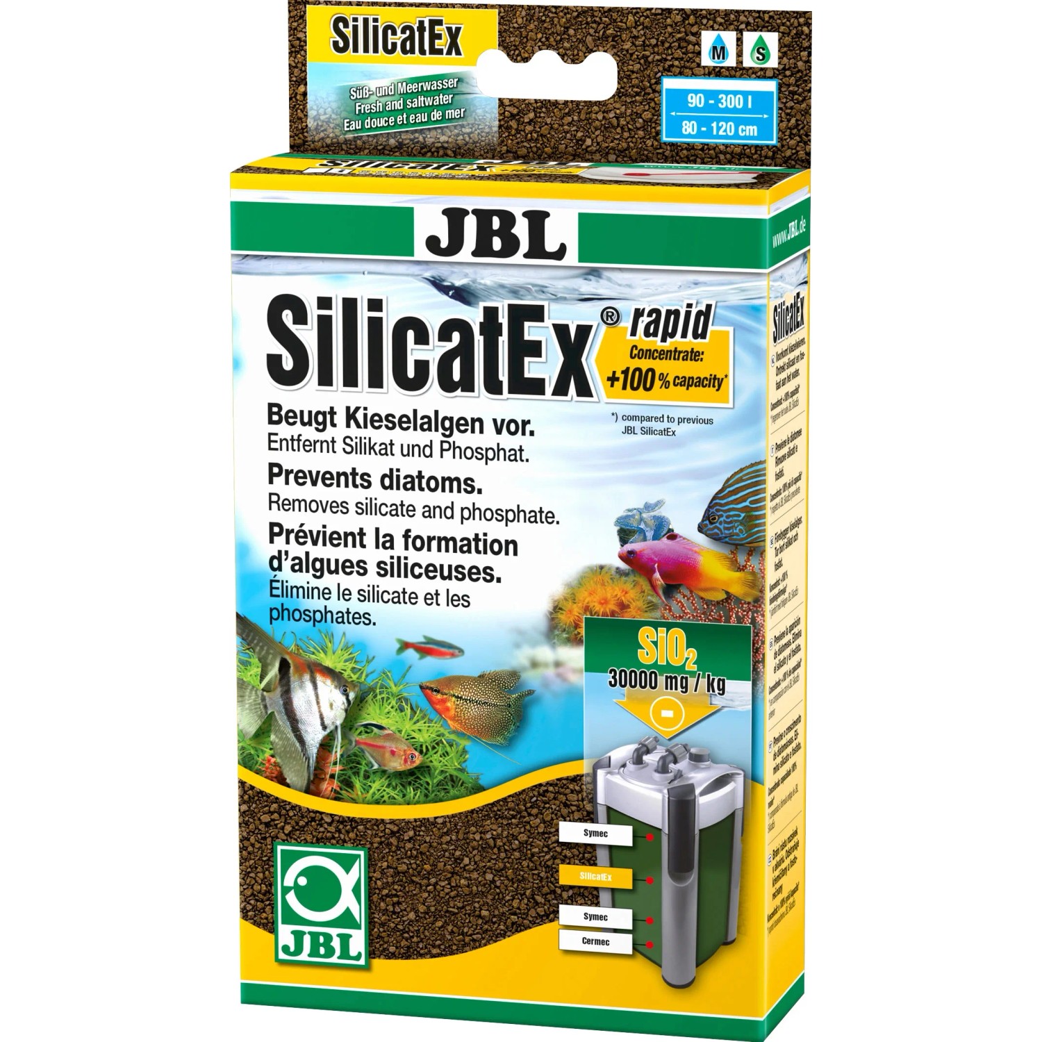 JBL SilikatEx Rapid: Filtermaterial zur Entfernung von Silikat im Aquarium, gegen Kieselalgen.