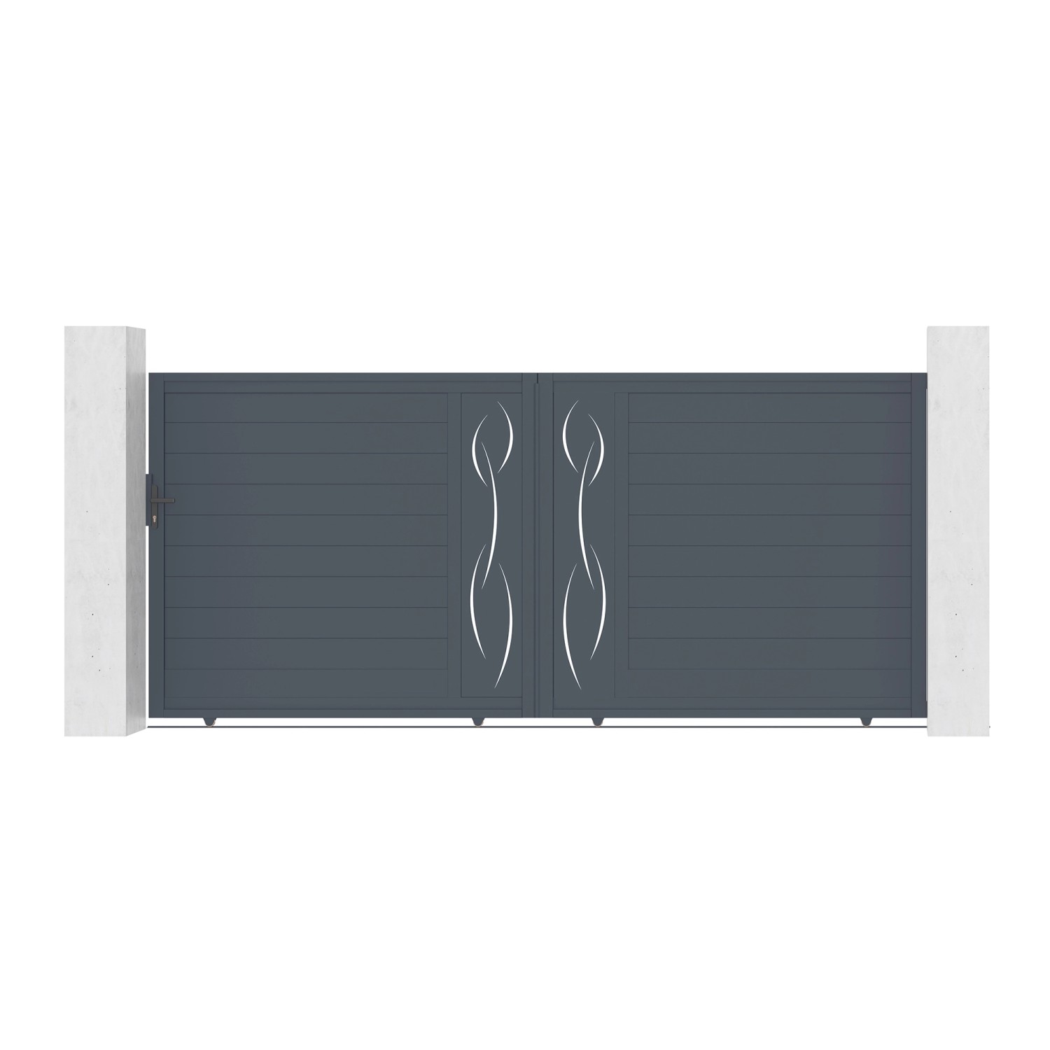 Casanoov Schiebetor 4M Life H 180Cm & 2 Pfosten H 190Cm Aluminium Grau günstig online kaufen