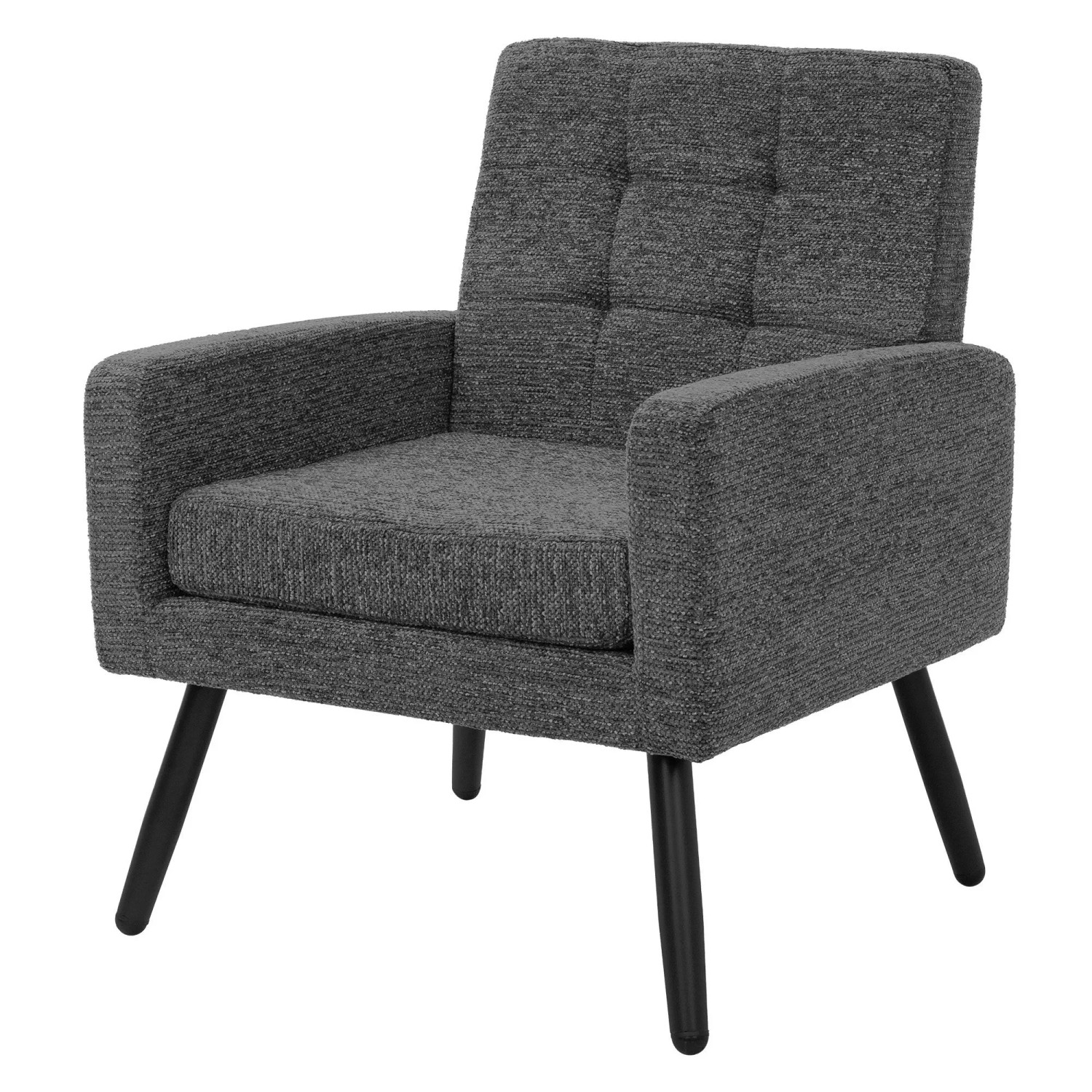 ML-Design Sessel Wohnzimmer mit Stahlbeinen und Webstruktur Relaxsessel 66,5x80x63,5 cm Anthrazit
