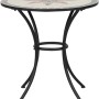 Runder, grauer Siena Garden Gartentisch Stella mit Mosaikmuster, Ø 70 cm.