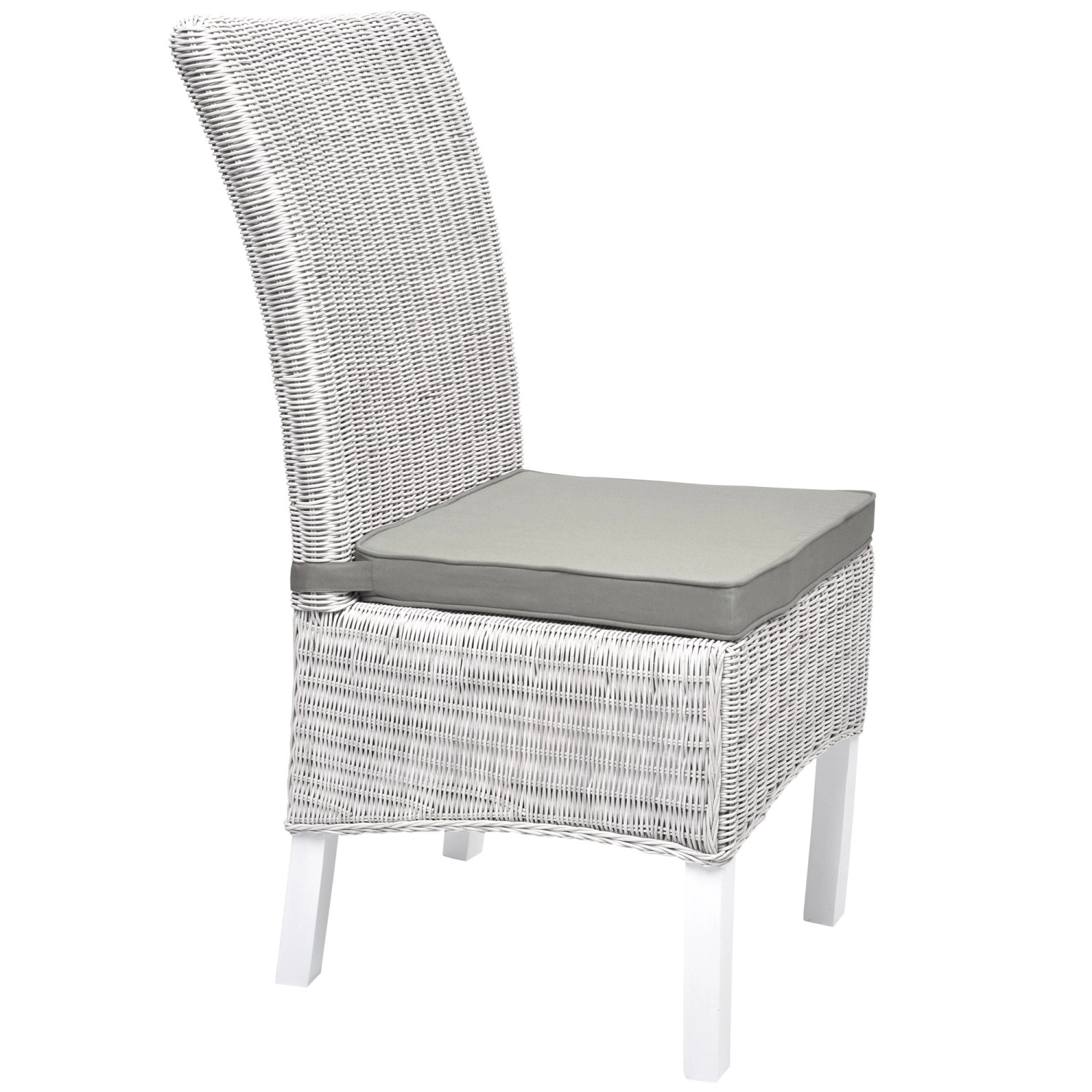 4er Set Beautissu Stuhlkissen Loft SK, 45x40cm, hellgrau, für Stühle und Gartenstühle