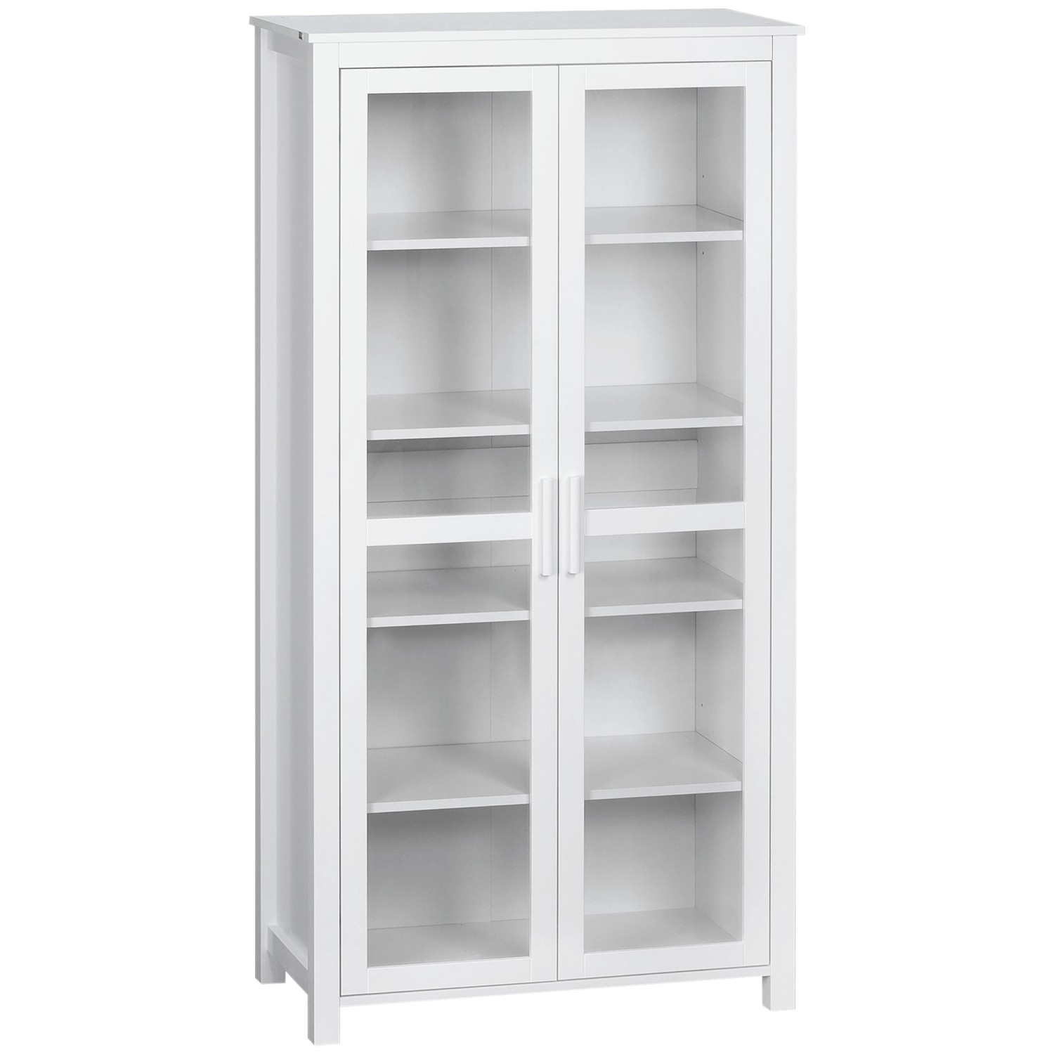 HOMCOM Küchenschrank MDF Spanplatte 80L x 39,5B x 160H cm Weiß