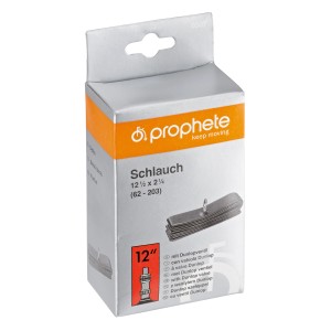 Prophete Fahrradschlauch 12 Zoll mit Dunlopventil in Verpackung.