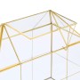 Relaxdays Pflanzenterrarium Glas Gold Mit Dachfenster 27 x 30 x 15 cm 1,9 kg_5