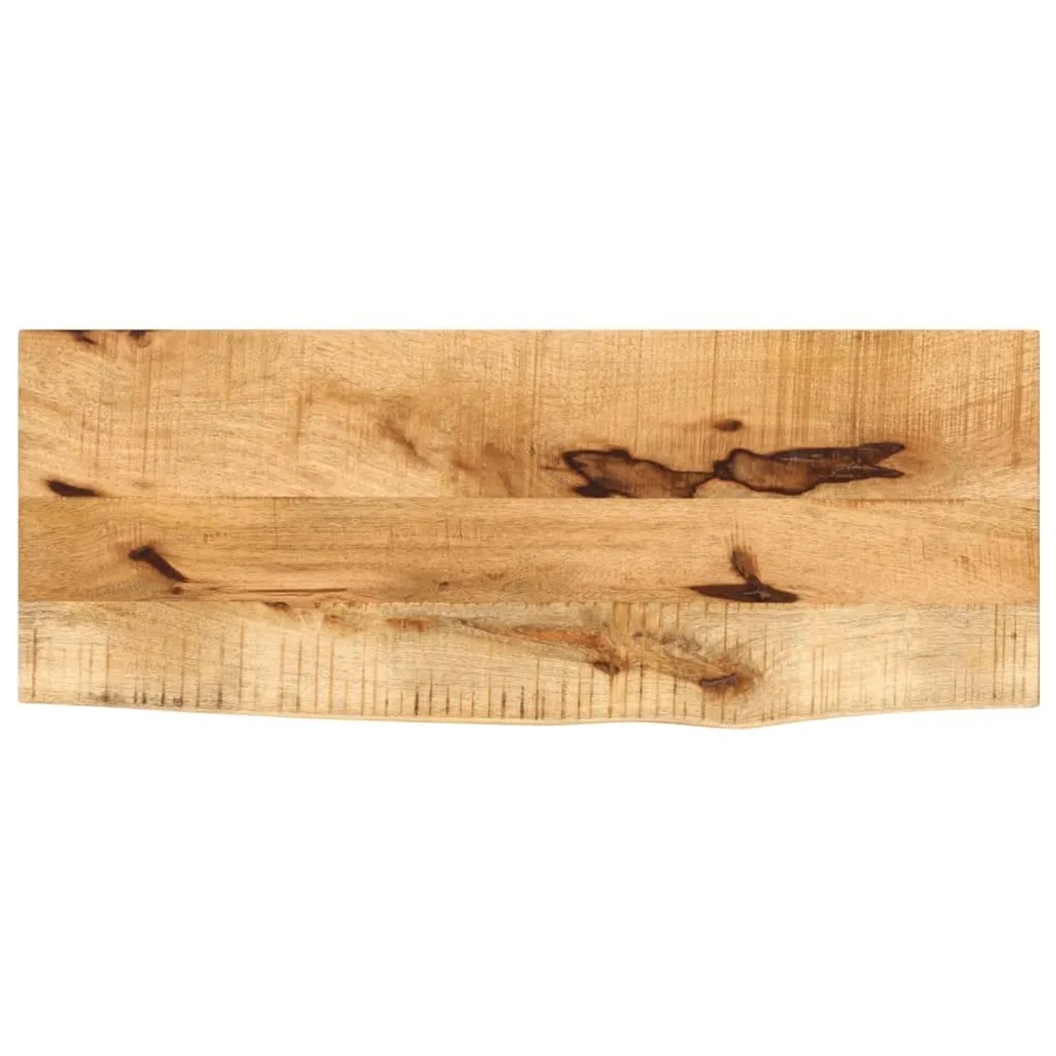 vidaXL Tischplatte 90x40x2,5 cm Baumkante Massivholz Raues Mangoholz 370347