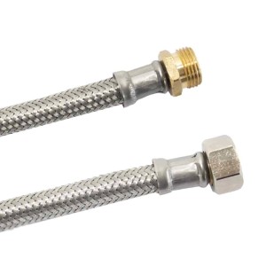 Klasebo Panzerschlauch Edelstahl DN8 3/8 AG X 1/2 ÜM 300 Mm DVGW