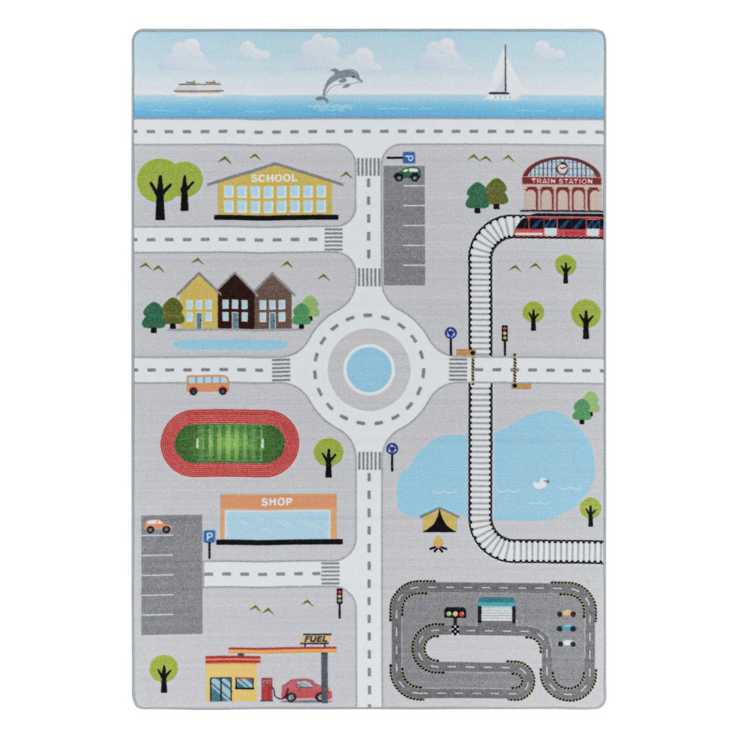 Ayyildiz Kinderteppich Play 2902 Grau 120 cm x 170 cm