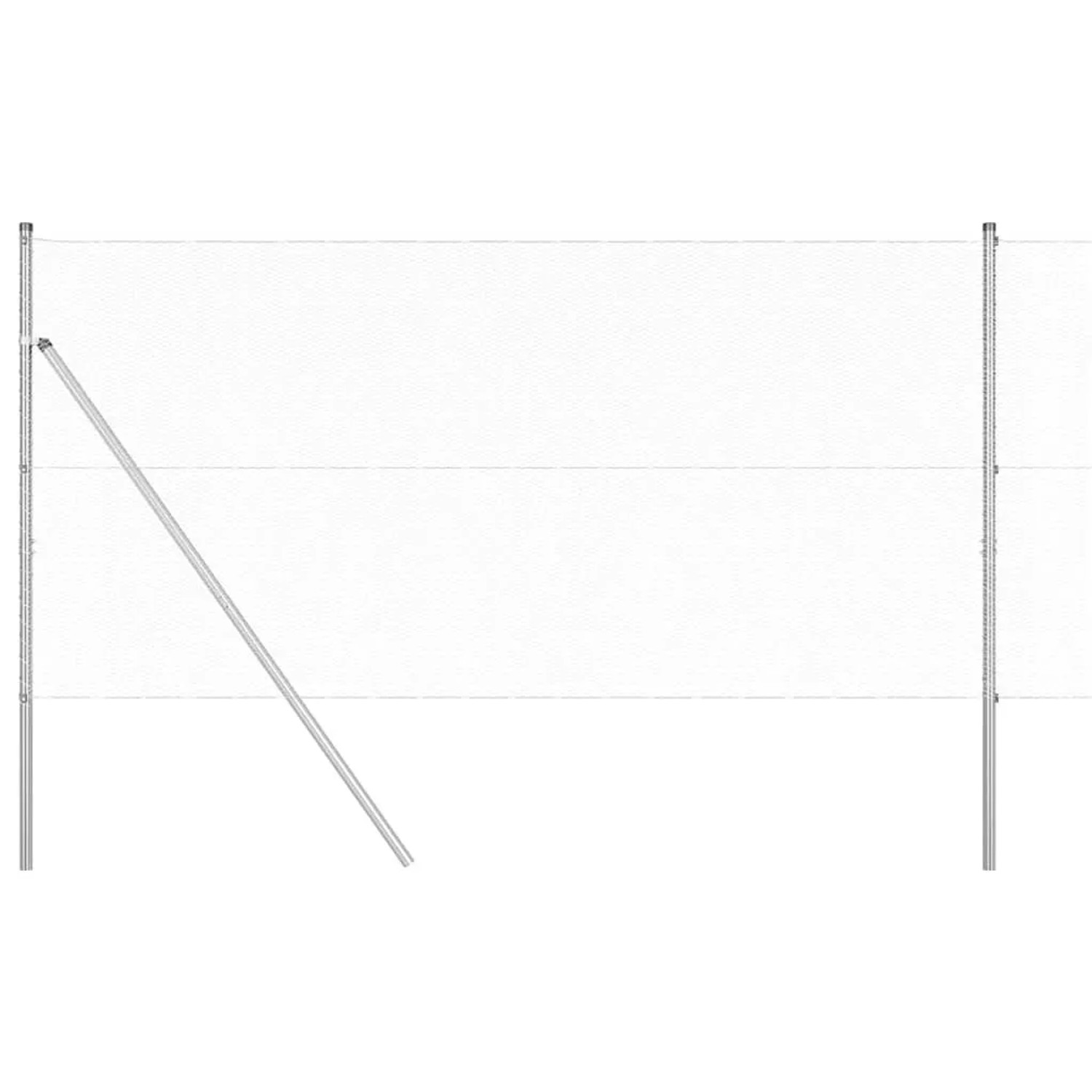 vidaXL Zaunpfosten Silber 10 x 1,4 m 13 mm Maschen Stahl 3352926 günstig online kaufen