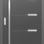 Anthrazitfarbene Haustür Thermospace Oslo Prime, 110x210 cm, Anschlag links, mit Edelstahl-Griff.
