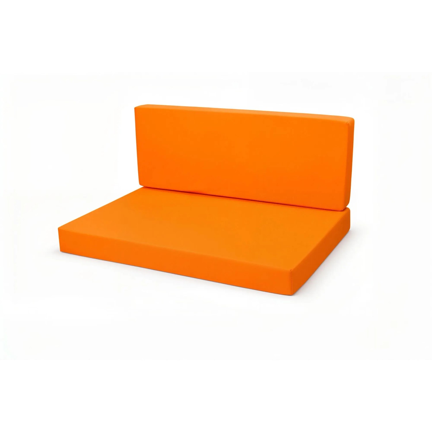 Setgarden Flat Set Palettenkissen 120x60x10cm Sitzkissen + Rückenkissen 120x40x10cm 1tlg Orange