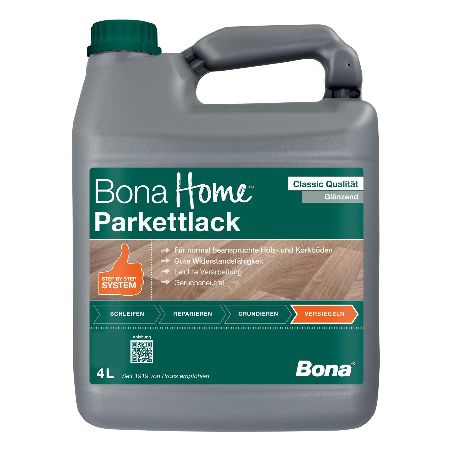 Bona Home Parkettlack Classic glänzend 4 l