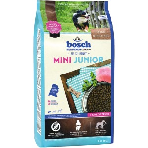 Bosch Mini Junior Hundefutter, 1kg Sack, Spezialfutter für Welpen kleiner Rassen.