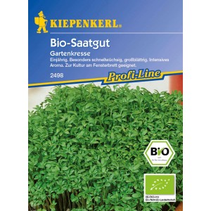 Kiepenkerl Kresse Sprint Bio Saatgut Packung mit grüner Kresse.