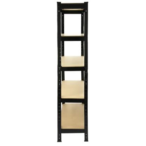 Schwarzes Monstershop T-Rax Lagerregal, 75cm breit, mit 5 Böden aus MDF.