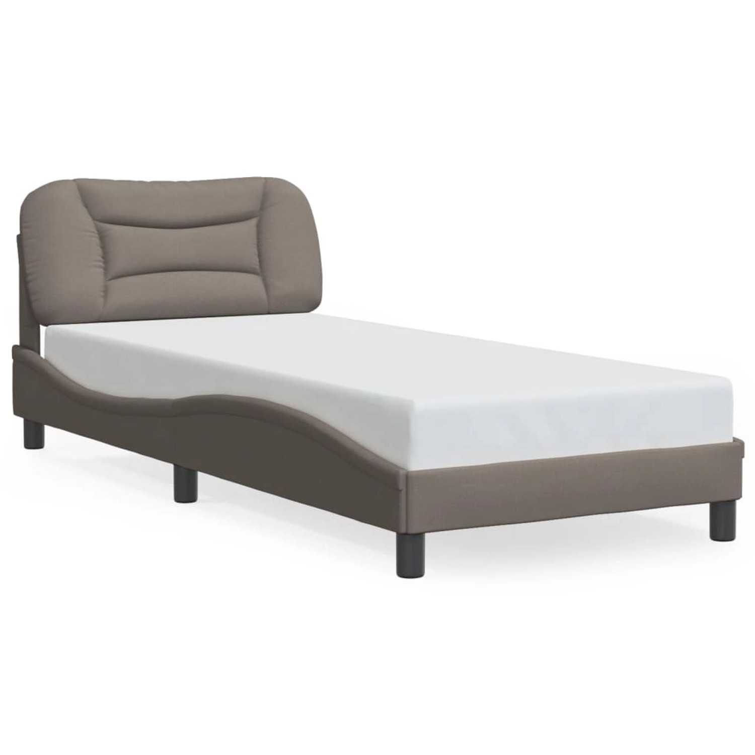 vidaXL Bettgestell ohne Matratze Hvar Taupe 80x200 cm Stoff 3207734 günstig online kaufen