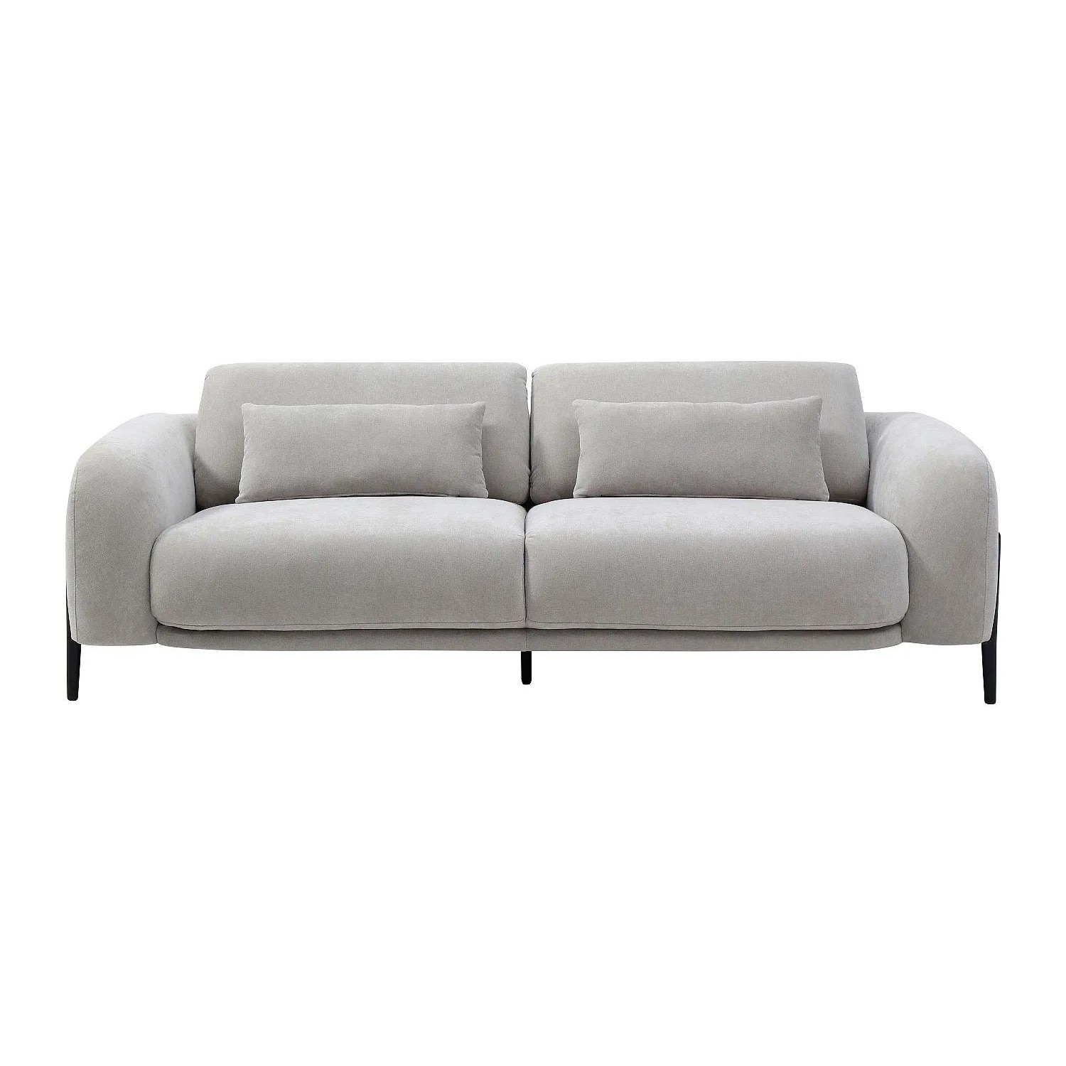 Vente-unique Sofa Ohne Schlafmöglichkeit Aravio Hellgrau 210 cm