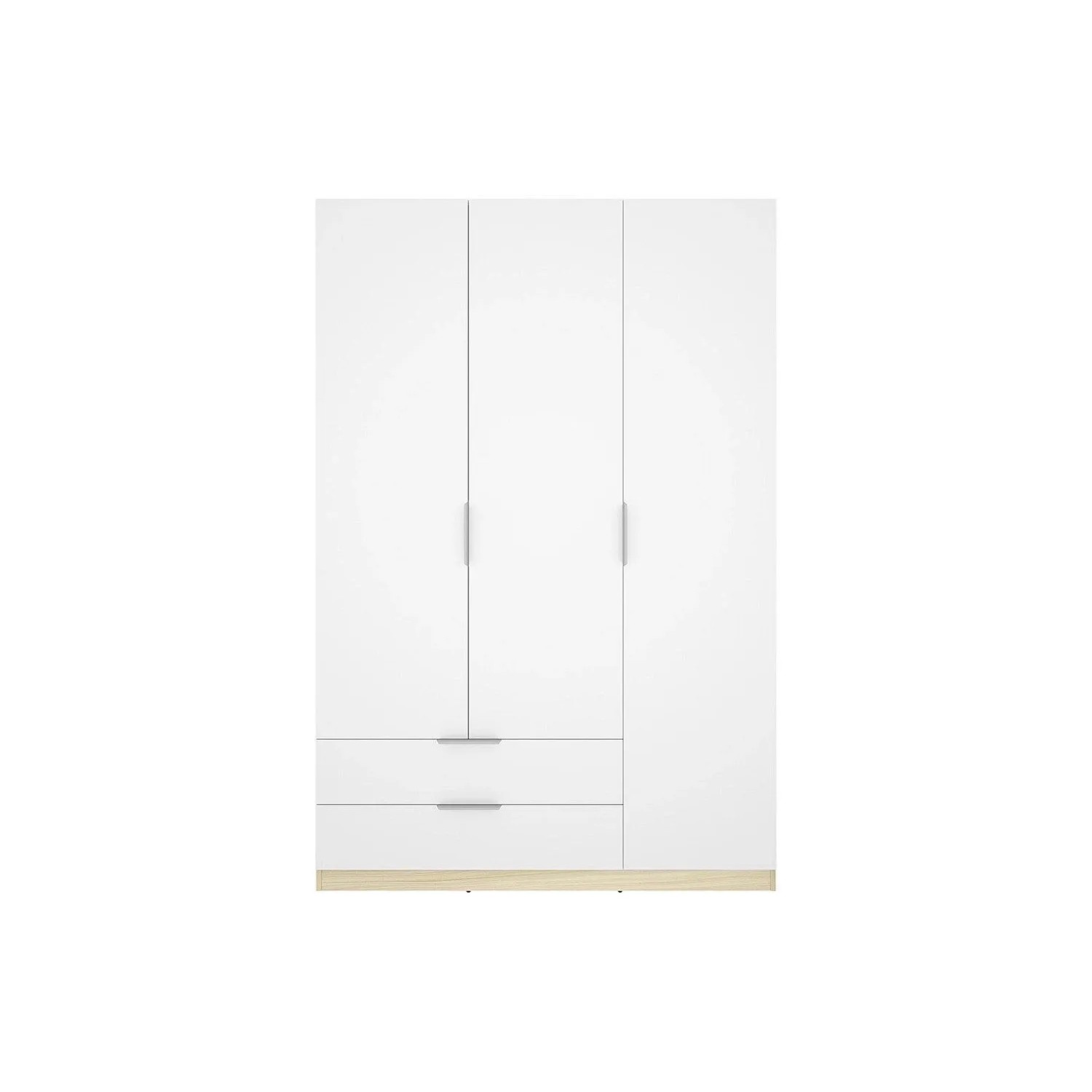 Vente-unique Kleiderschrank Kalony Naturfarben Hell  Weiß 136.6 cm