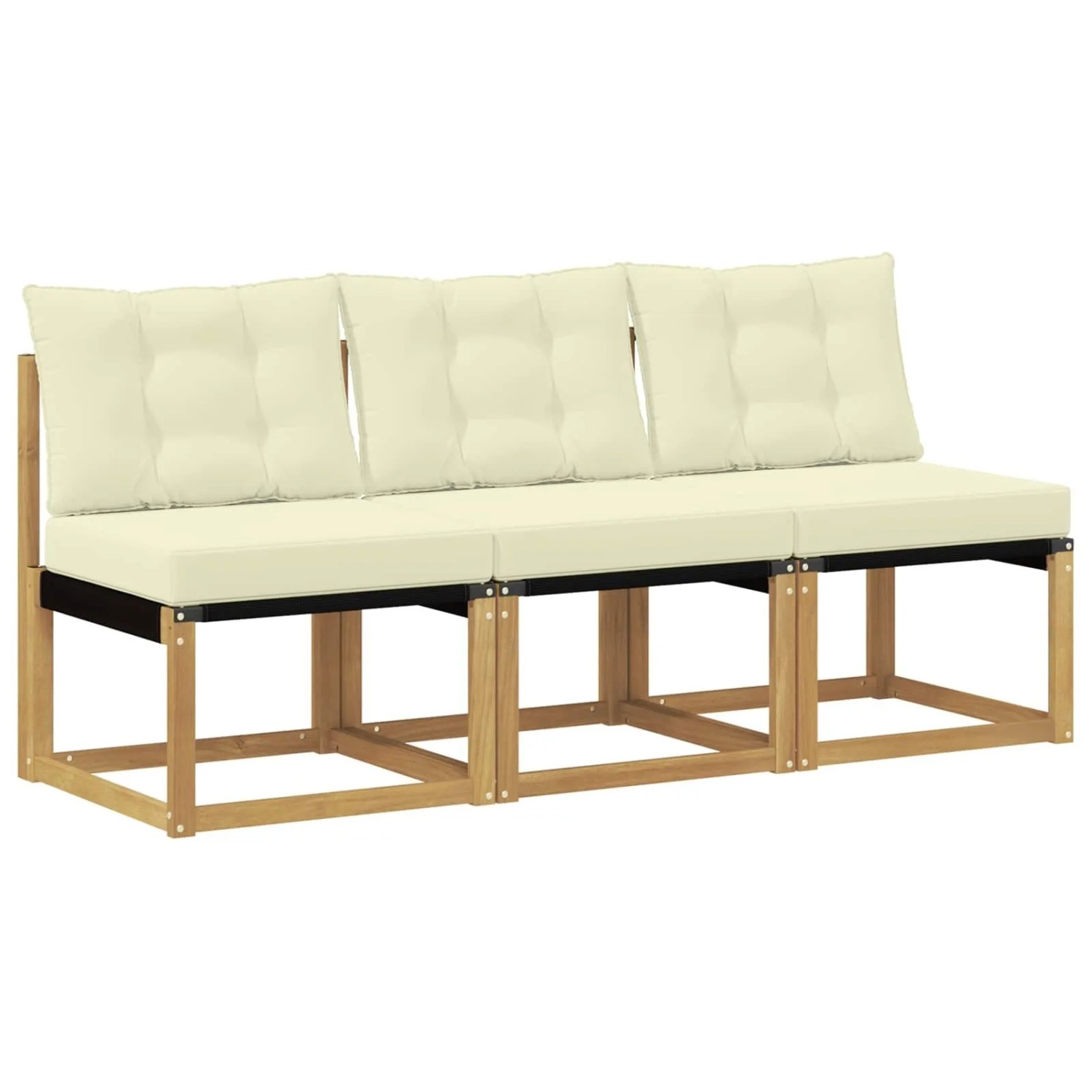 vidaXL 3 Stück Outdoor Mittelsofa 901613