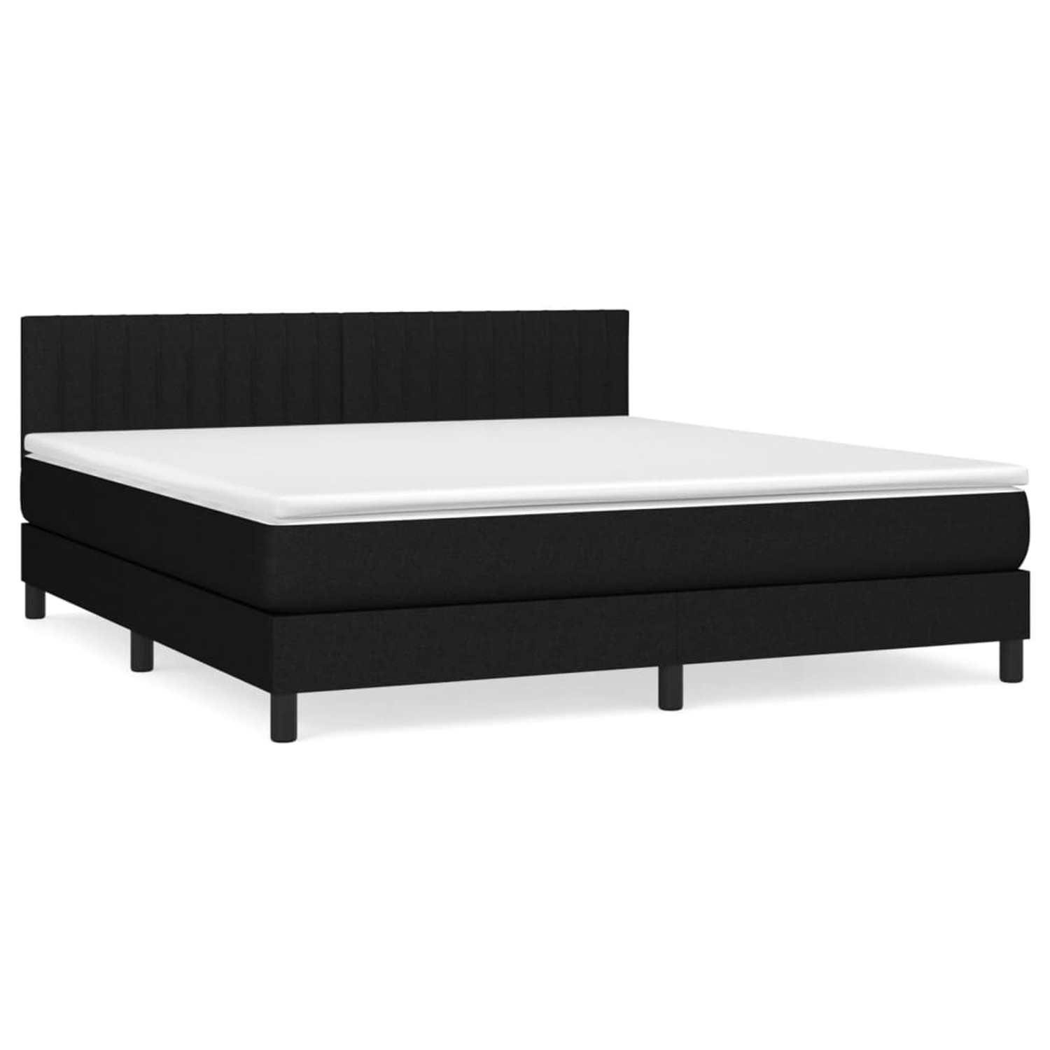 vidaXL Boxspringbett mit Matratze Schwarz 180x200 cm Stoff1468087 günstig online kaufen